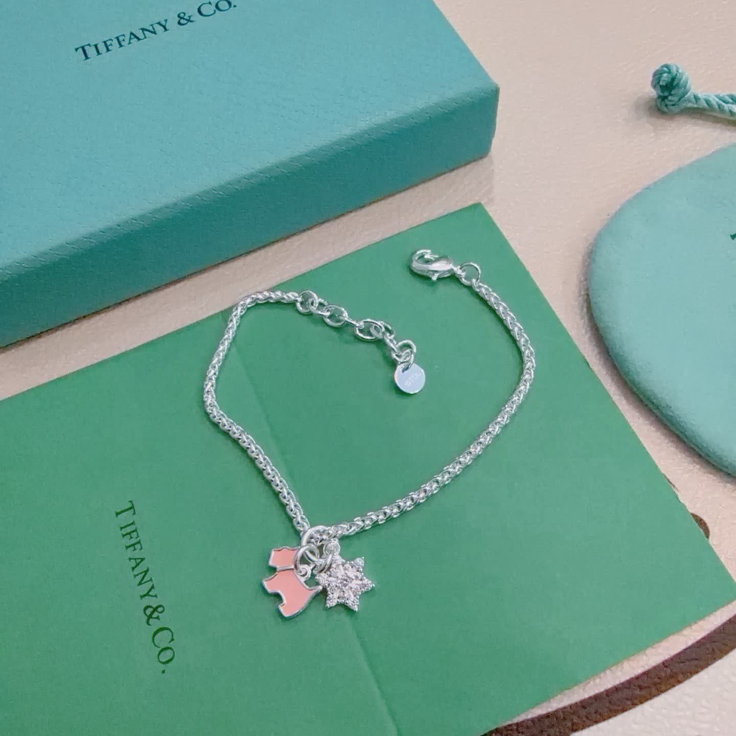 Tiffany & Co. Silver Dog Charm Bracelet